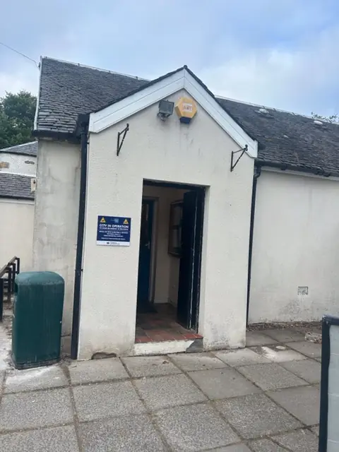 Clubhouse entrance after cleaning